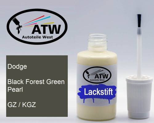 Dodge, Black Forest Green Pearl, GZ / KGZ: 20ml Lackstift, von ATW Autoteile West.